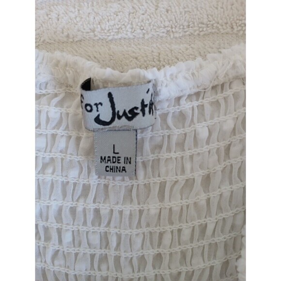 J for Justify Romper Dress size Large Short Sleeve Lined Coastal Beachy - Picture 13 of 14